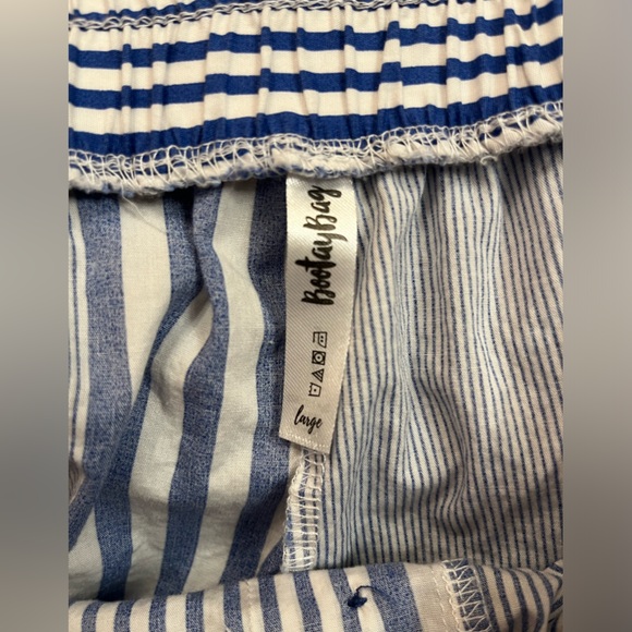 Women’s Like New Bootaybag Blue & White Striped Pajama Shorts - Picture 5 of 5